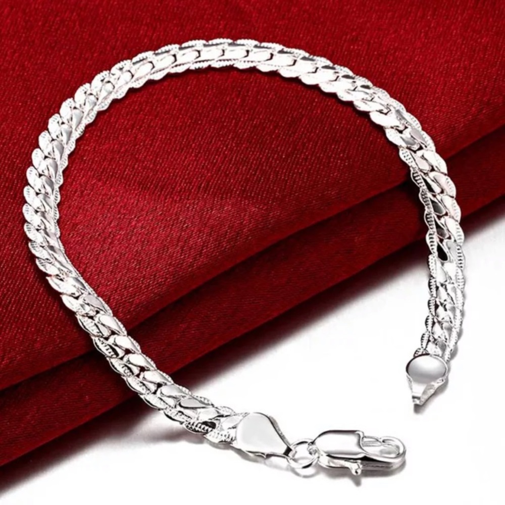COPY - NEW S925 Sterling Silver Bracelet 5MM Snak… - Picture 4 of 8